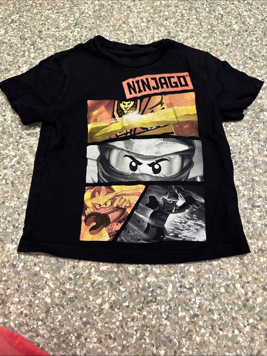 Lego Other - Lego Ninjago Black Graphic Tee with Yellow & Gray Accents